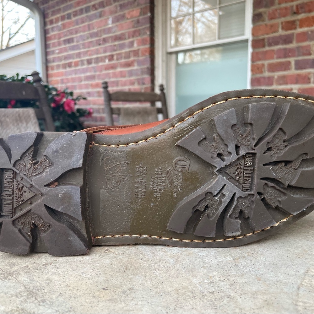 Men’s Fluevog brown leather engineer/motorcycle boots. - Picture 5 of 9